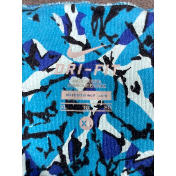 Nike Dri-FIT Leggings Women XL Blue Cropped Activewear Athleisure Gym Training - Picture 4 of 10